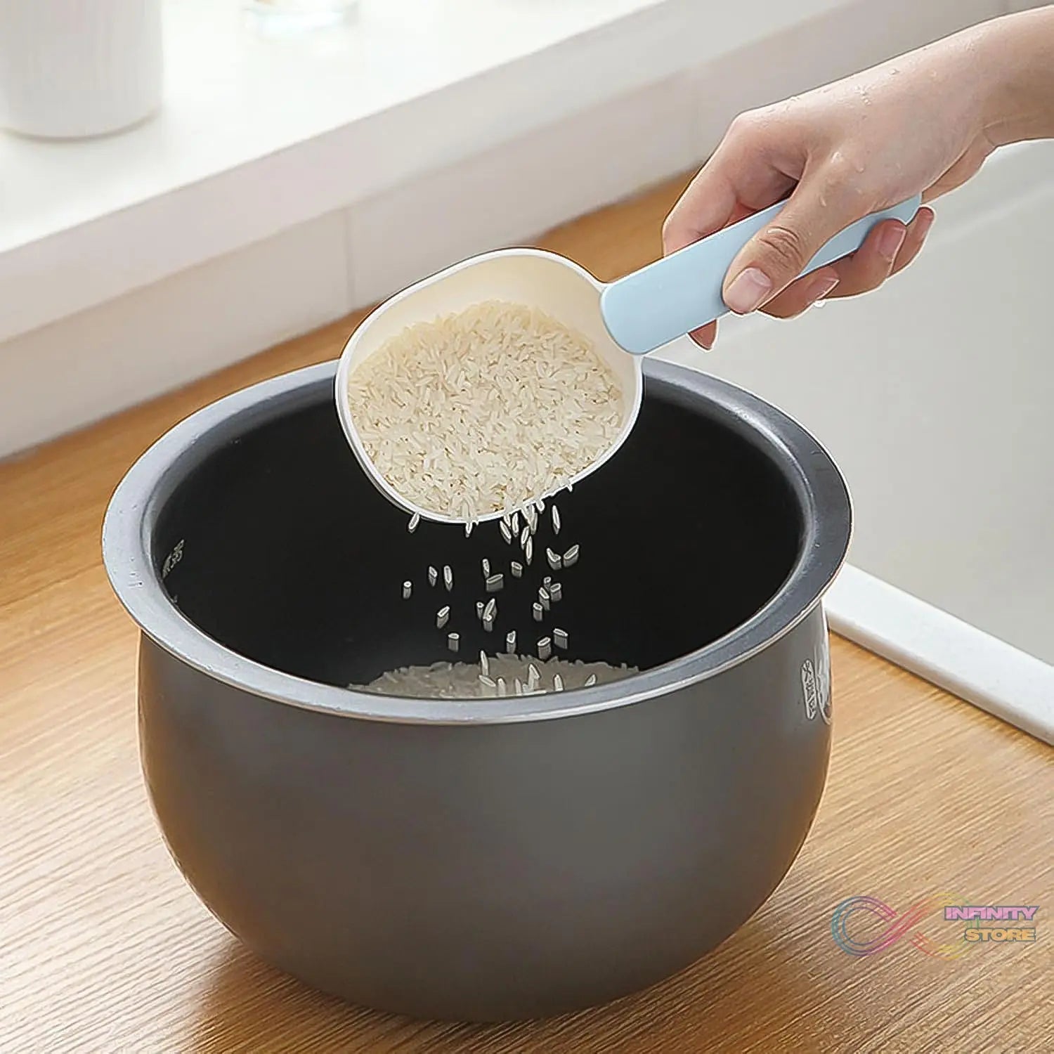 Large Plastic Measuring Spoons Flour Scoops for Home Kitchen (1 Pc) - infinityexculsivestore.com