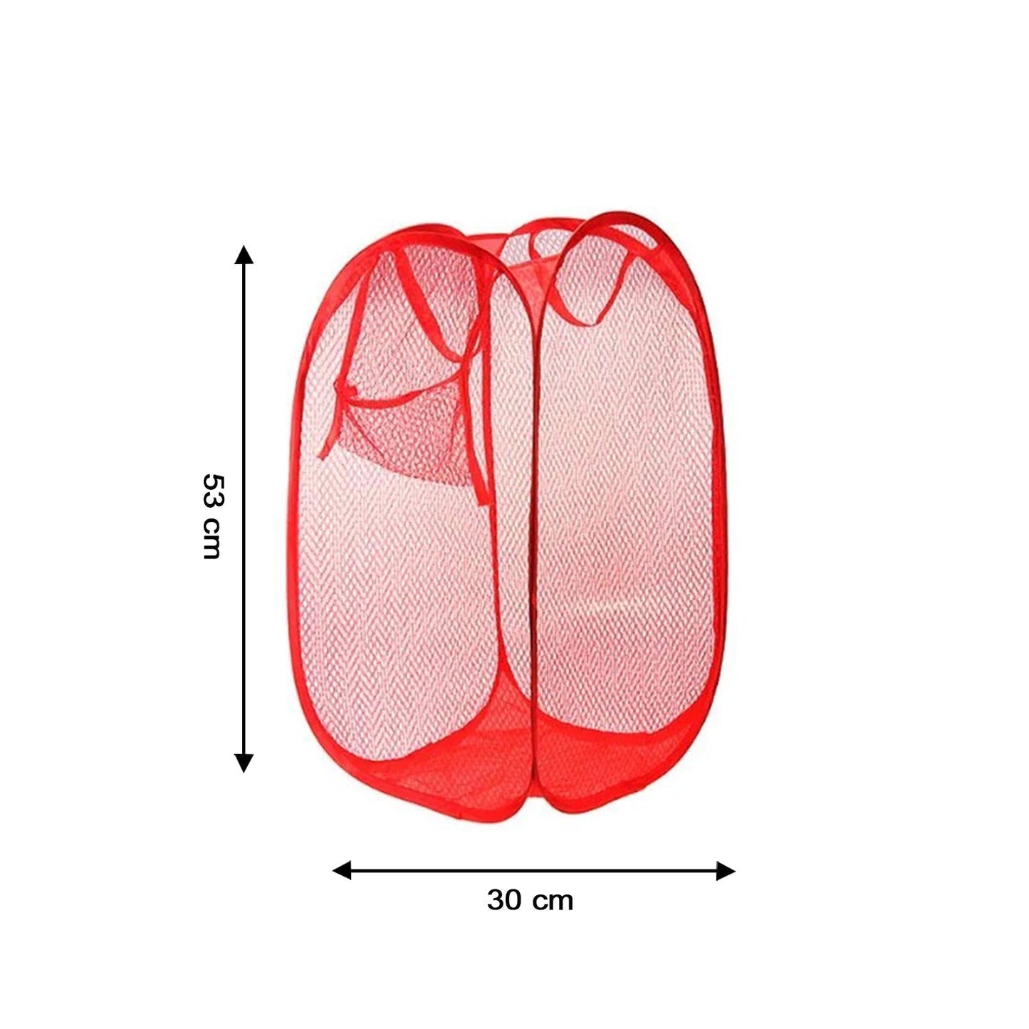 Laundry Hamper Mesh Fabric For Ventilation Foldable Storage Pop Up Clothes Basket - infinityexculsivestore.com