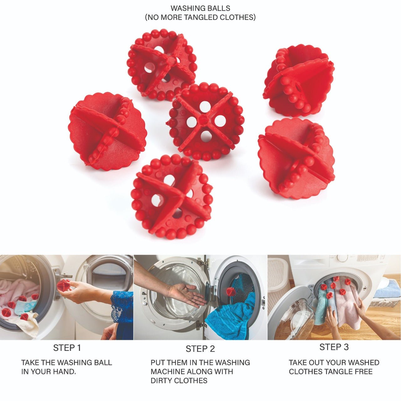 Laundry Washing Ball, Wash Without Detergent (6pcs) - infinityexculsivestore.com