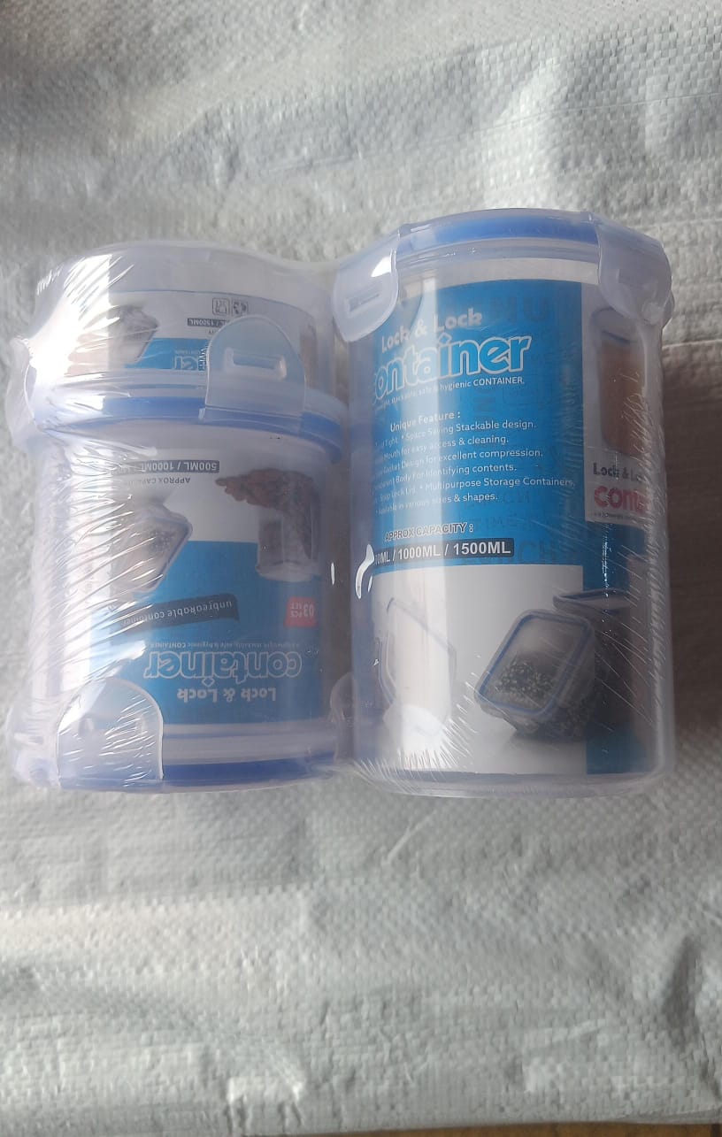Leakproof & Airtight: 3 Pc Round Food Storage Set (500ml - 1500ml) - infinityexculsivestore.com