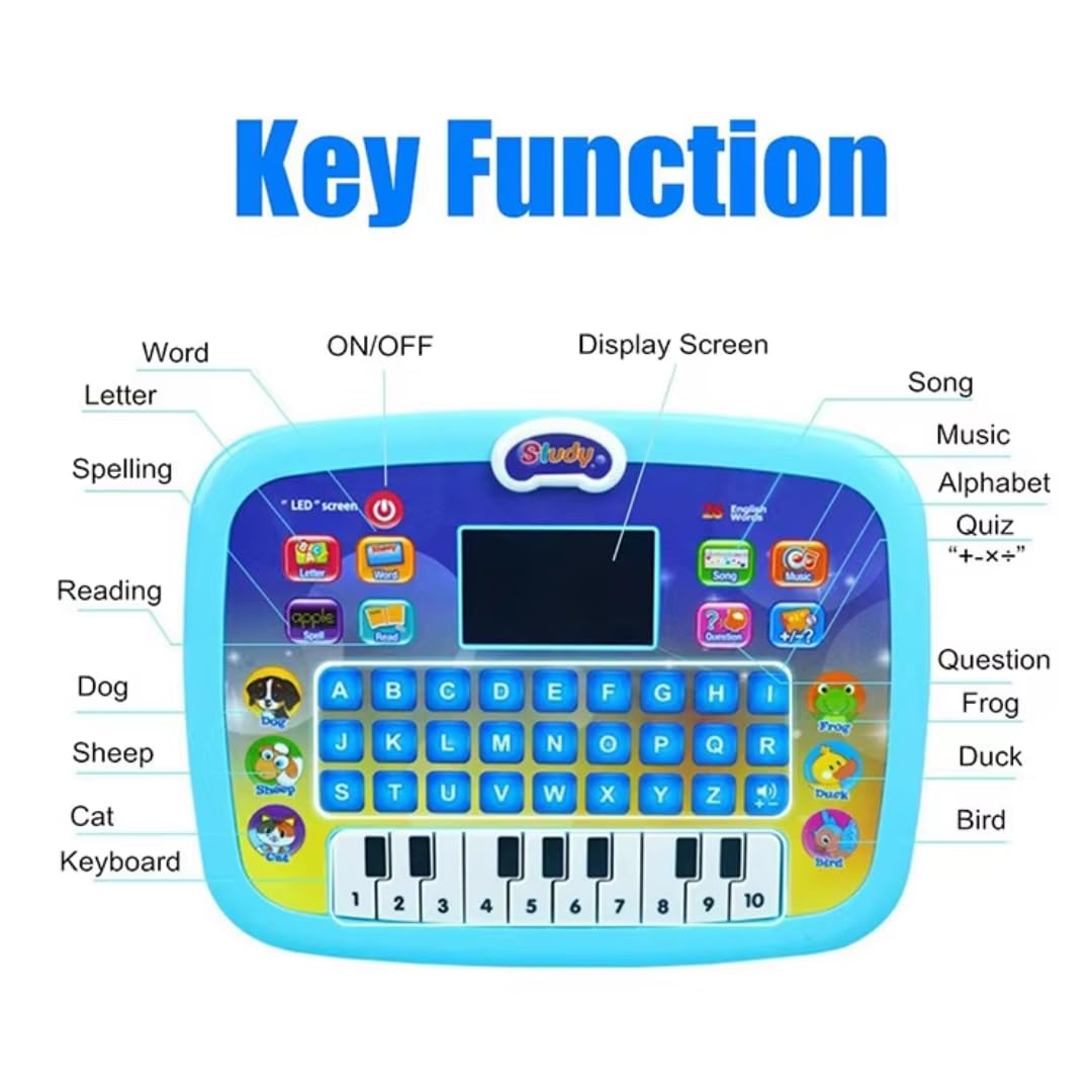 Learning Educational Computer Kids Piano Laptop with LED Screen & Music - infinityexculsivestore.com