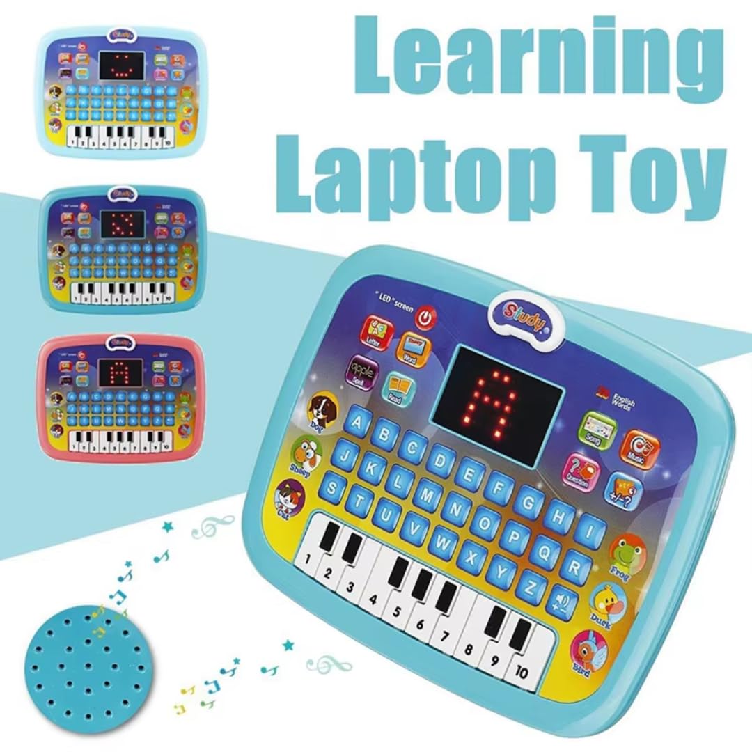 Learning Educational Computer Kids Piano Laptop with LED Screen & Music - infinityexculsivestore.com