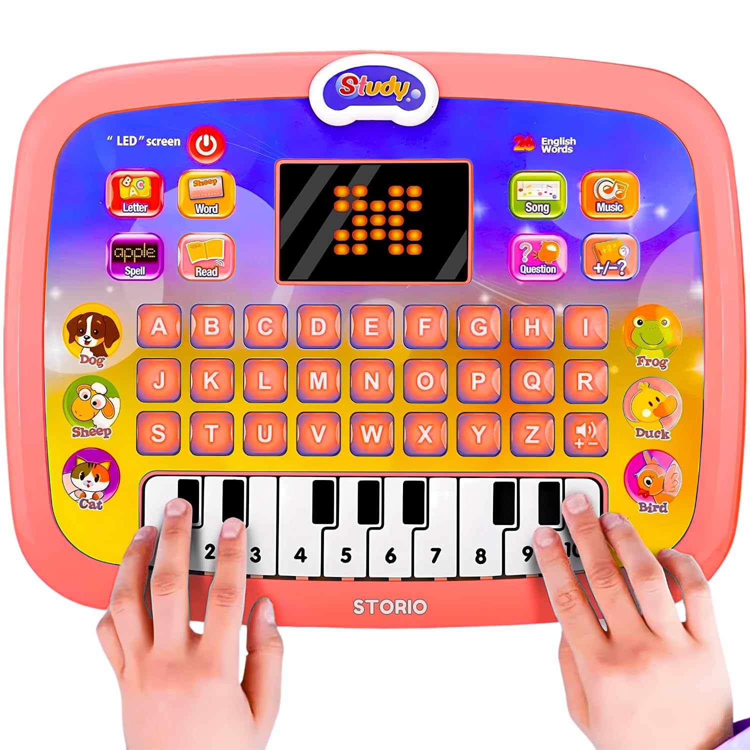 Learning Educational Computer Kids Piano Laptop with LED Screen & Music - infinityexculsivestore.com