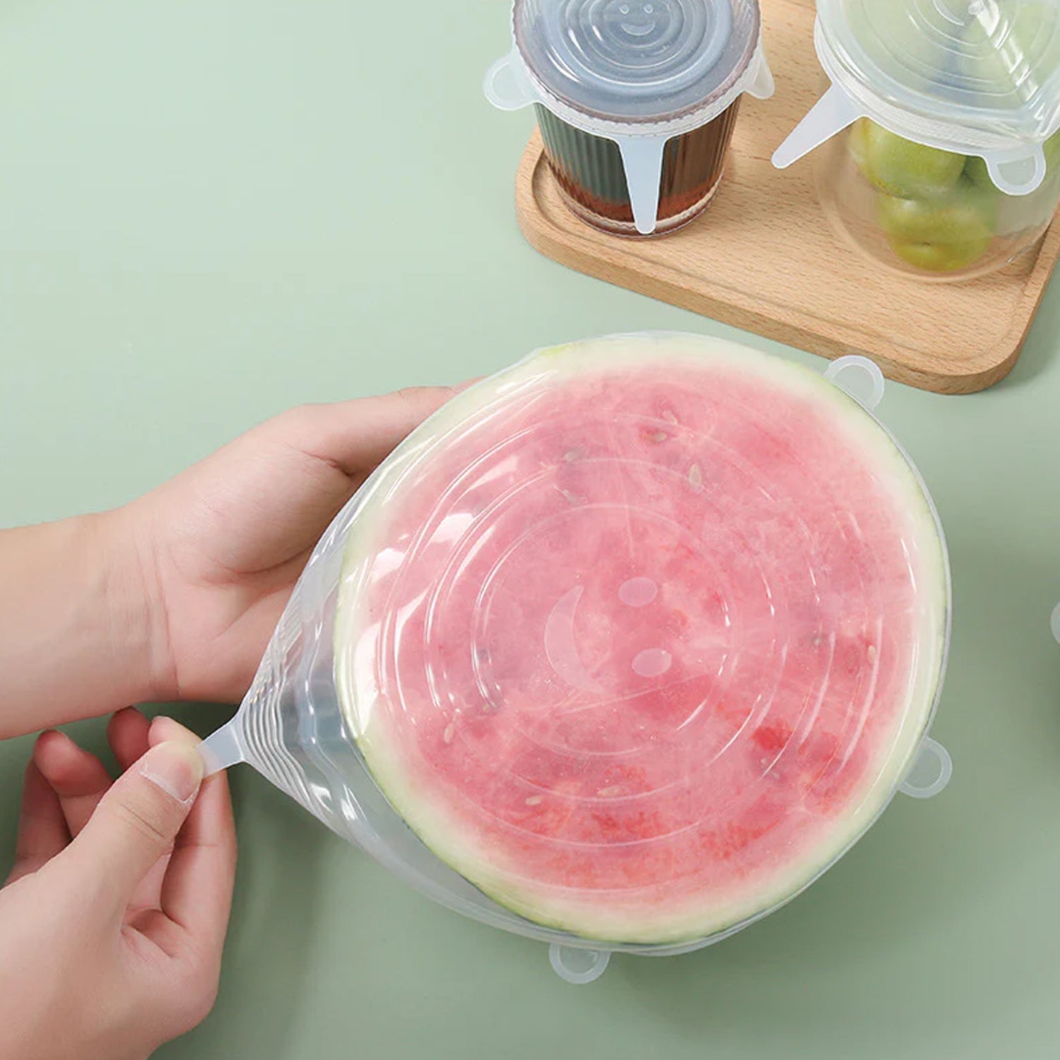 Silicone Stretch Lids, Food Cover For Freezer Microwave Oven Safe Fresh - Keeping Flexible Covers for Utensils, Dishes, Plates Jars, Cans, Mugs, Bowl Covers Food Safety Seal Lids (6 Pcs Set /95 Gm ) - infinityexculsivestore.com