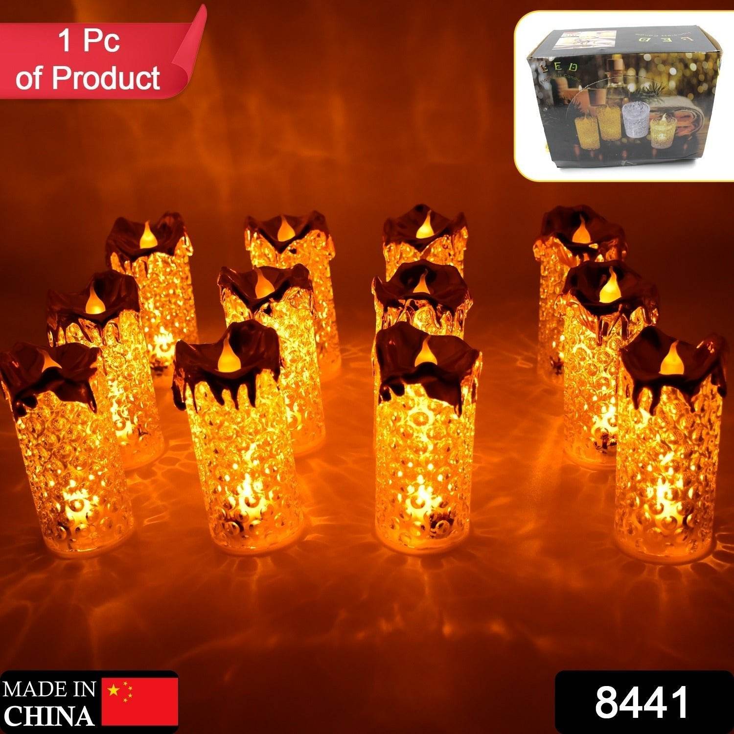 Gold Flameless Candles LED Light Flameless and Smokeless Decorative, Candles Led Tea Light Candle Perfect for Gifting, Home, Diwali,Wedding, Christmas, Crystal Candle Lights, Table Decorations (12 Pc MOQ) - infinityexculsivestore.com