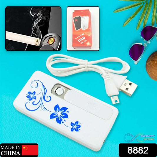 Stylish Electric USB Lighter for Men & Women, Regular Cigarettes Portable USB Rechargeable Flameless, Coil Slim Cigarette Lighter with Charging Cable, Windproof E lighter, Lighter for Smoking (1 Pc ) - infinityexculsivestore.com
