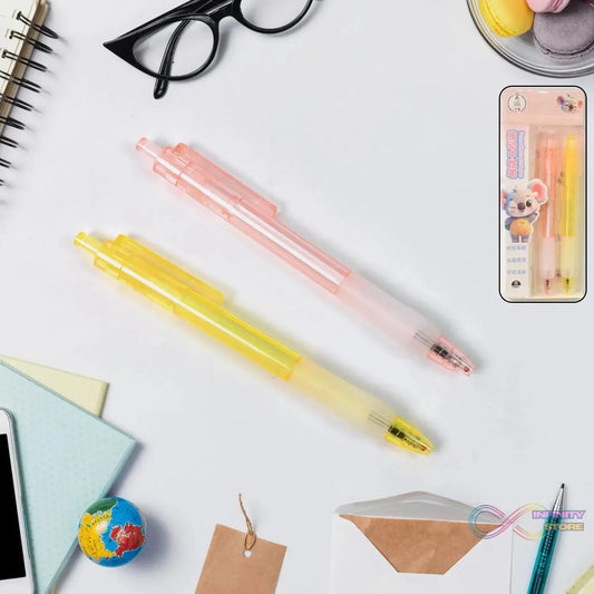 Lightweight Ball Point Pen, Smooth Writing Black Ball Pens (2 Pc Set) - infinityexculsivestore.com