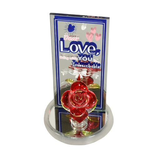 Lovely Rose Gift Showpiece, Love showpiece Valentine's Day Gift, Cute Anniversary, Wedding, Birthday, Boyfriend, Husband Romantic Unique Gift Set, Home Decoration Gift Set (1 Pc) - infinityexculsivestore.com