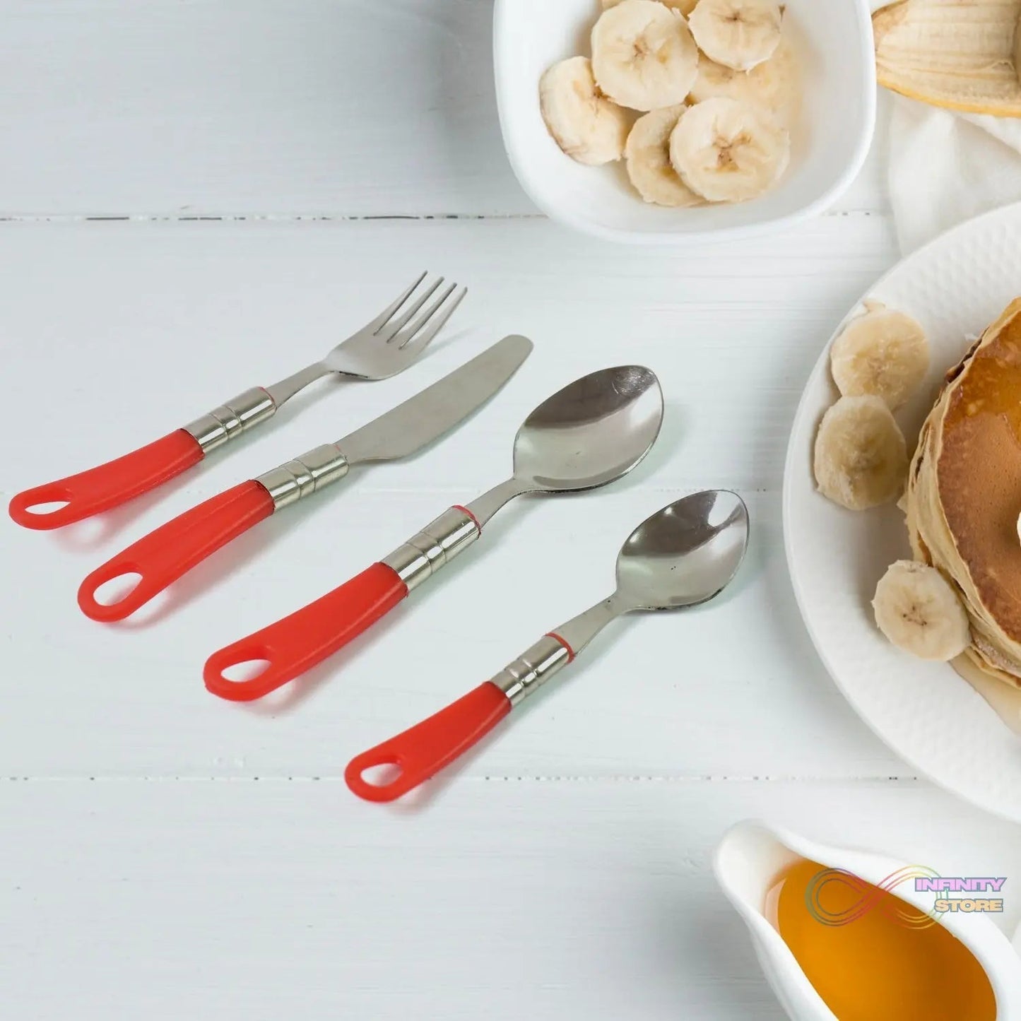 Luxury Cutlery Set for Dining Table Stainless Steel 26 - Piece Set With Stand (1 Set - infinityexculsivestore.com