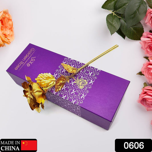 Luxury Decorative Gold Plated Artificial Golden Rose with Premium Box - infinityexculsivestore.com