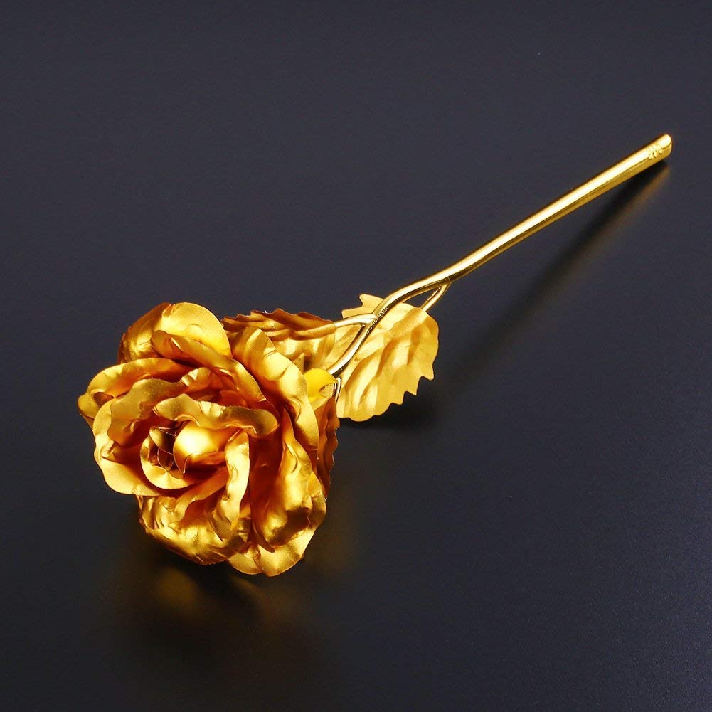 Luxury Decorative Gold Plated Artificial Golden Rose with Premium Box - infinityexculsivestore.com