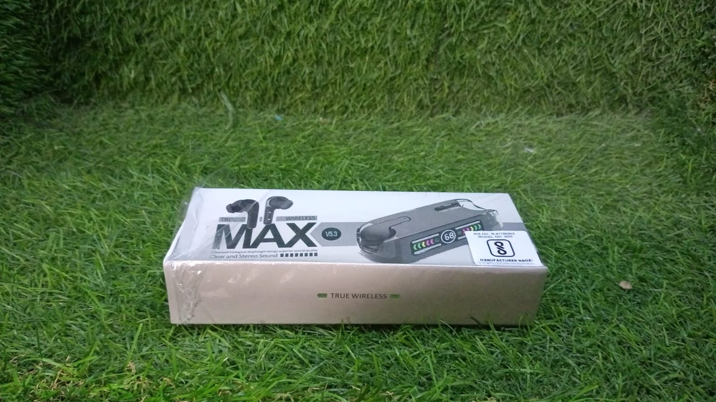 M12 Max Wireless Earbuds, Black Touch Control Bluetooth - infinityexculsivestore.com