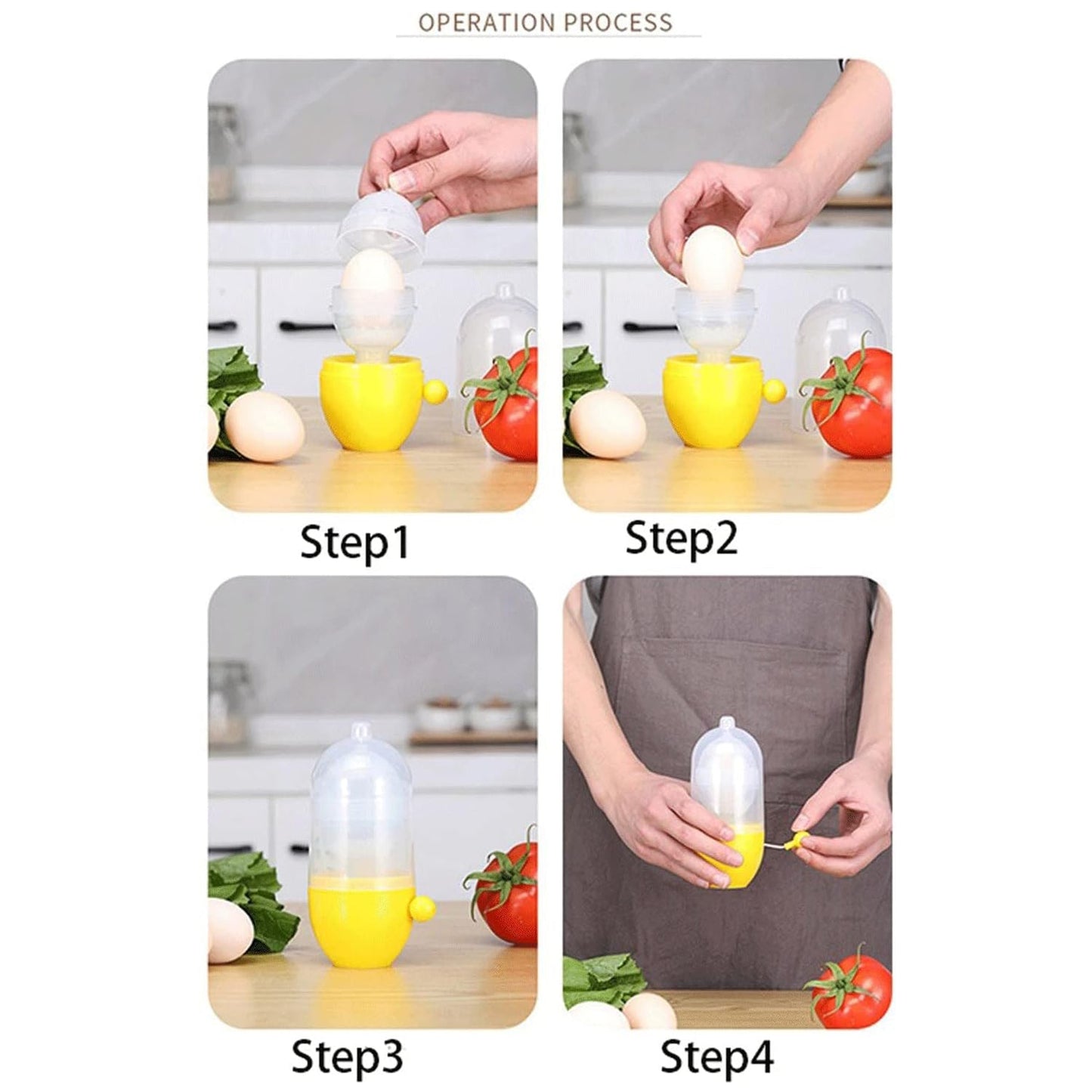 MANUAL EGG PULLER SCRAMBLER HOUSEHOLD WHITE EGG YOLK MIXER KITCHEN TOOL MIX MANUAL SCRAMBLER CONVENIENT WITHOUT BREAKING EGGS. - infinityexculsivestore.com