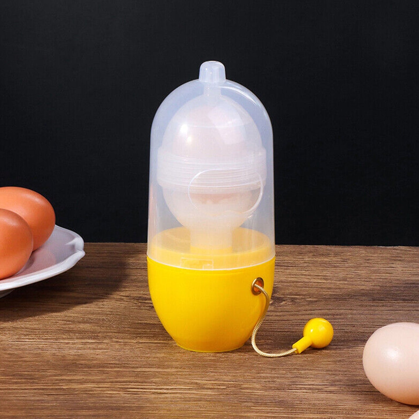 MANUAL EGG PULLER SCRAMBLER HOUSEHOLD WHITE EGG YOLK MIXER KITCHEN TOOL MIX MANUAL SCRAMBLER CONVENIENT WITHOUT BREAKING EGGS. - infinityexculsivestore.com