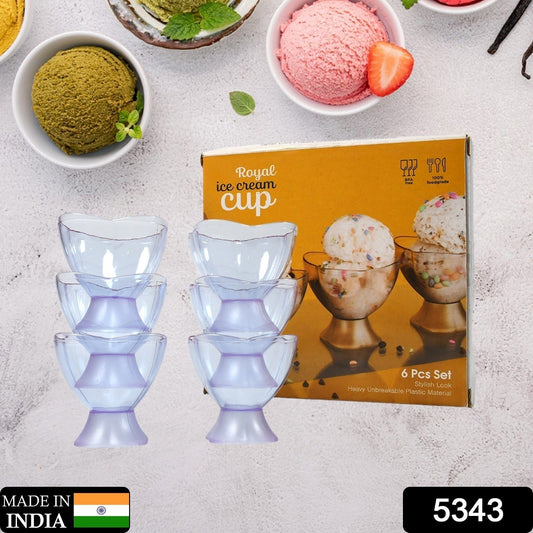 MODERN STYLE DESSERT & ICE CREAM BOWL PLASTIC 6PCS FOR HOME ,OFFICE,PARTY - infinityexculsivestore.com