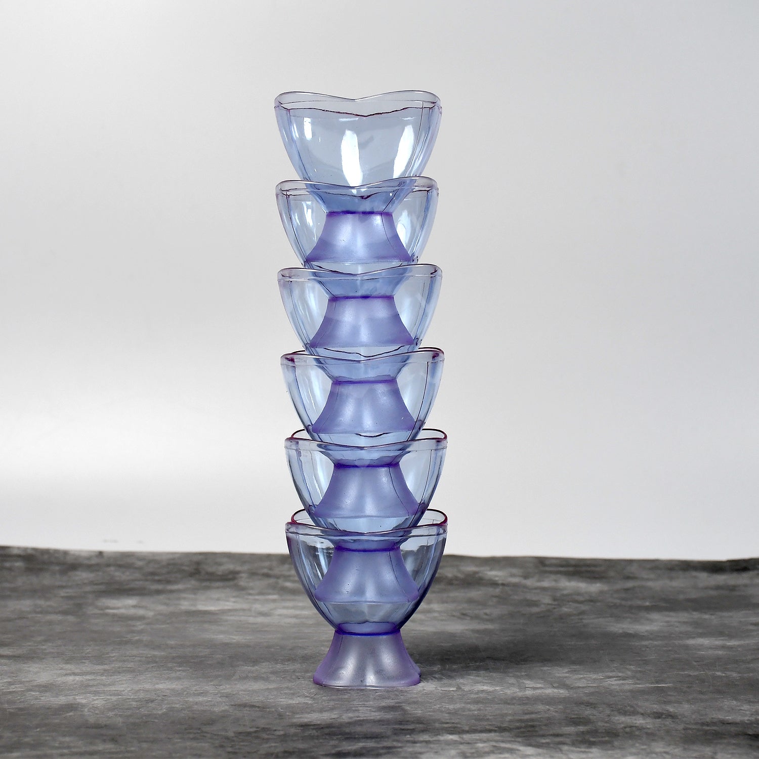 MODERN STYLE DESSERT & ICE CREAM BOWL PLASTIC 6PCS FOR HOME ,OFFICE,PARTY - infinityexculsivestore.com