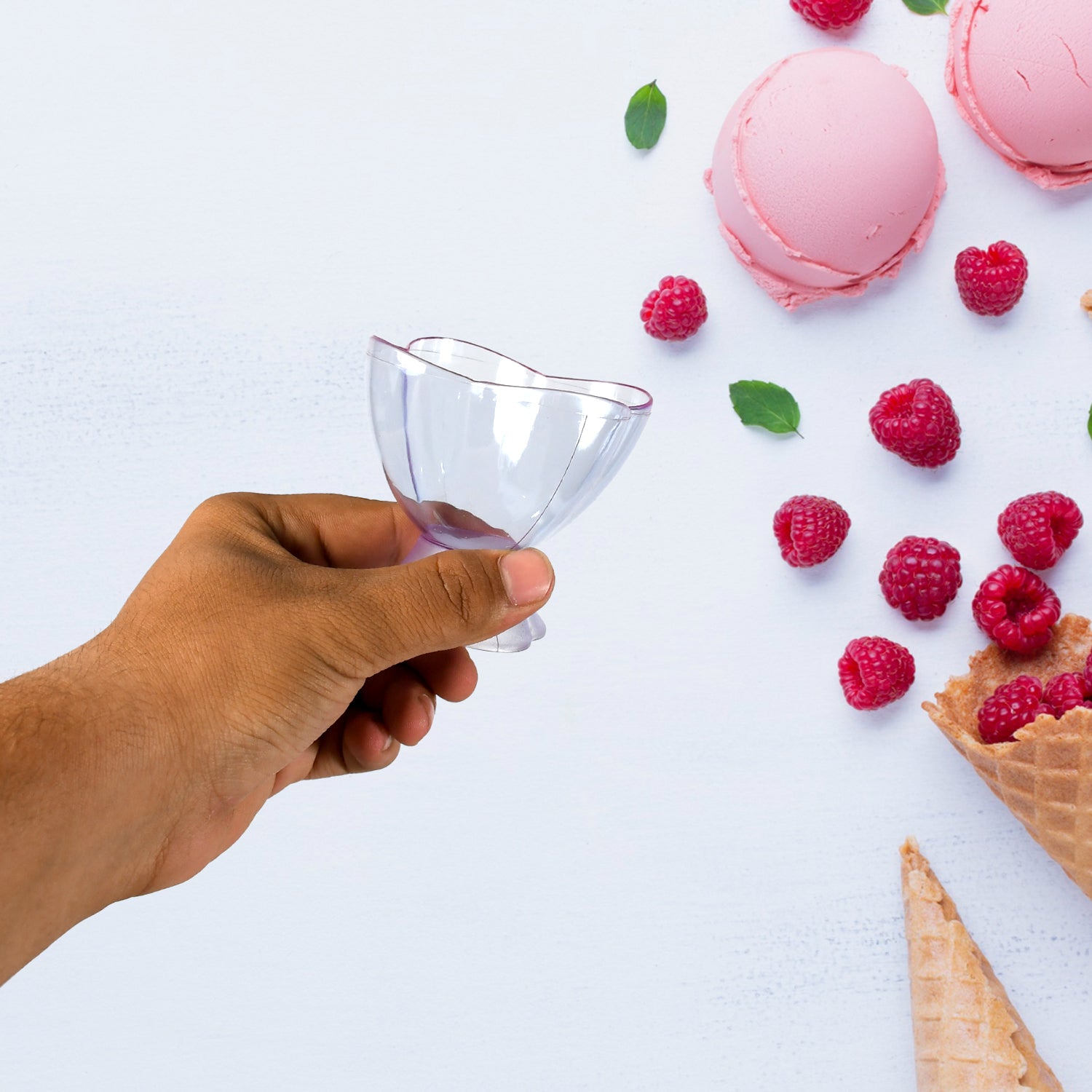 MODERN STYLE DESSERT & ICE CREAM BOWL PLASTIC 6PCS FOR HOME ,OFFICE,PARTY - infinityexculsivestore.com