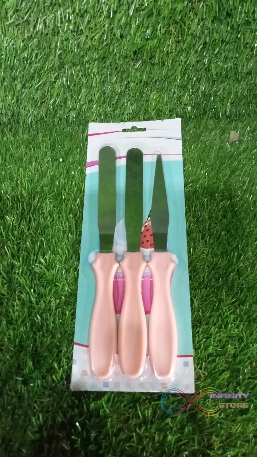 MULTI - FUNCTION STAINLESS STEEL CAKE ICING SPATULA FLAT ANGULAR TRIANGLE PALLET KNIFE SET - infinityexculsivestore.com