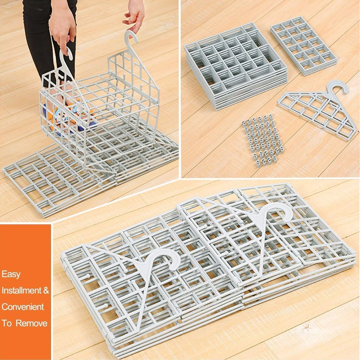 MULTIPURPOSE 5 LAYER FOLDING CLOTHES STORAGE RACKS||CLOSET FOR STUDENTS WARDROBE SHELVES SOCKS, SCARF, T - SHIRT, ETC||HANGING ORGANIZER STORAGE HOLDERS & RACKS - infinityexculsivestore.com