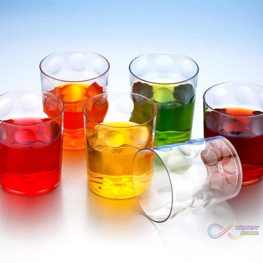 Magic Glass Clear Glass Bubble Water Juice Glasses (6 Pcs Set) - infinityexculsivestore.com