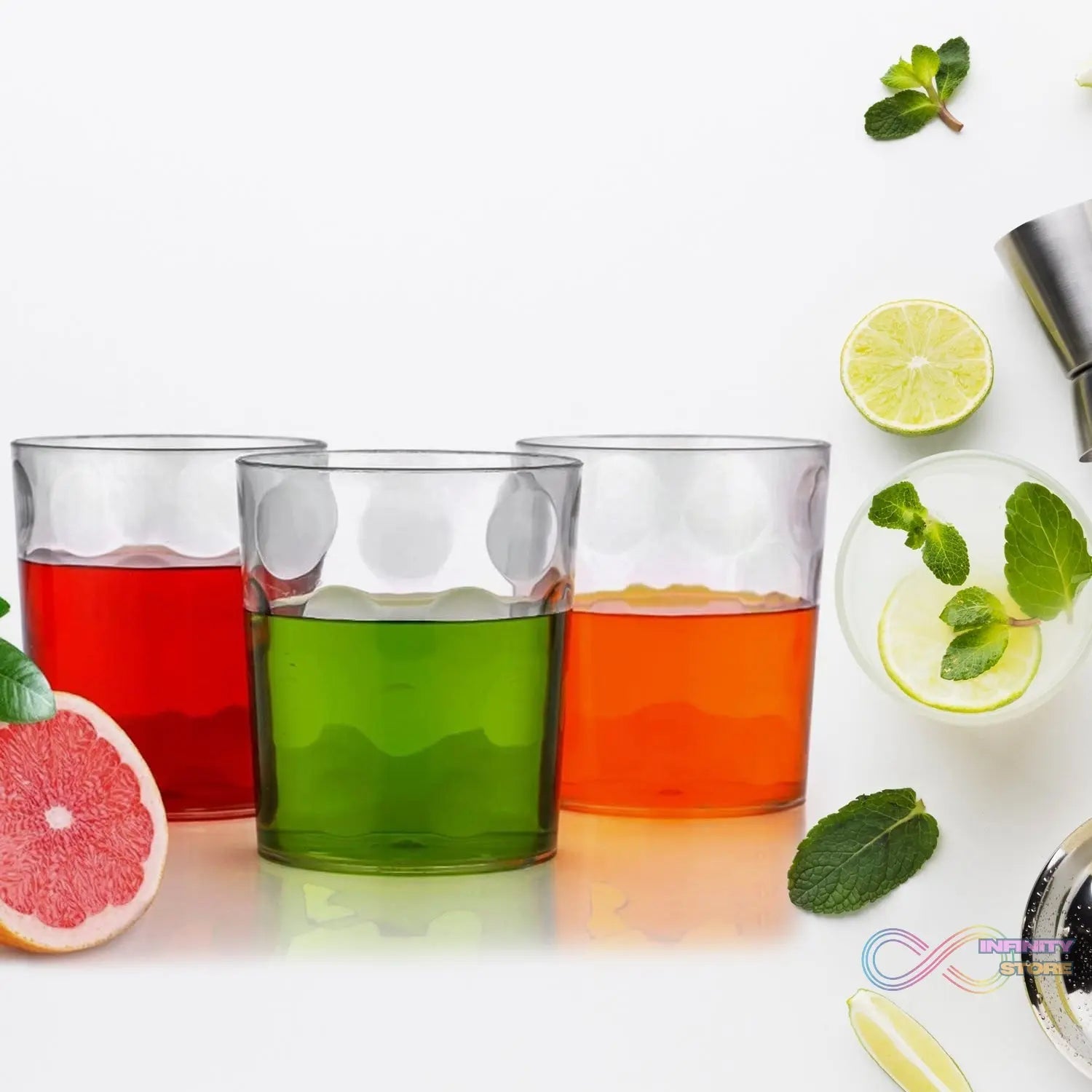 Magic Glass Clear Glass Bubble Water Juice Glasses (6 Pcs Set) - infinityexculsivestore.com