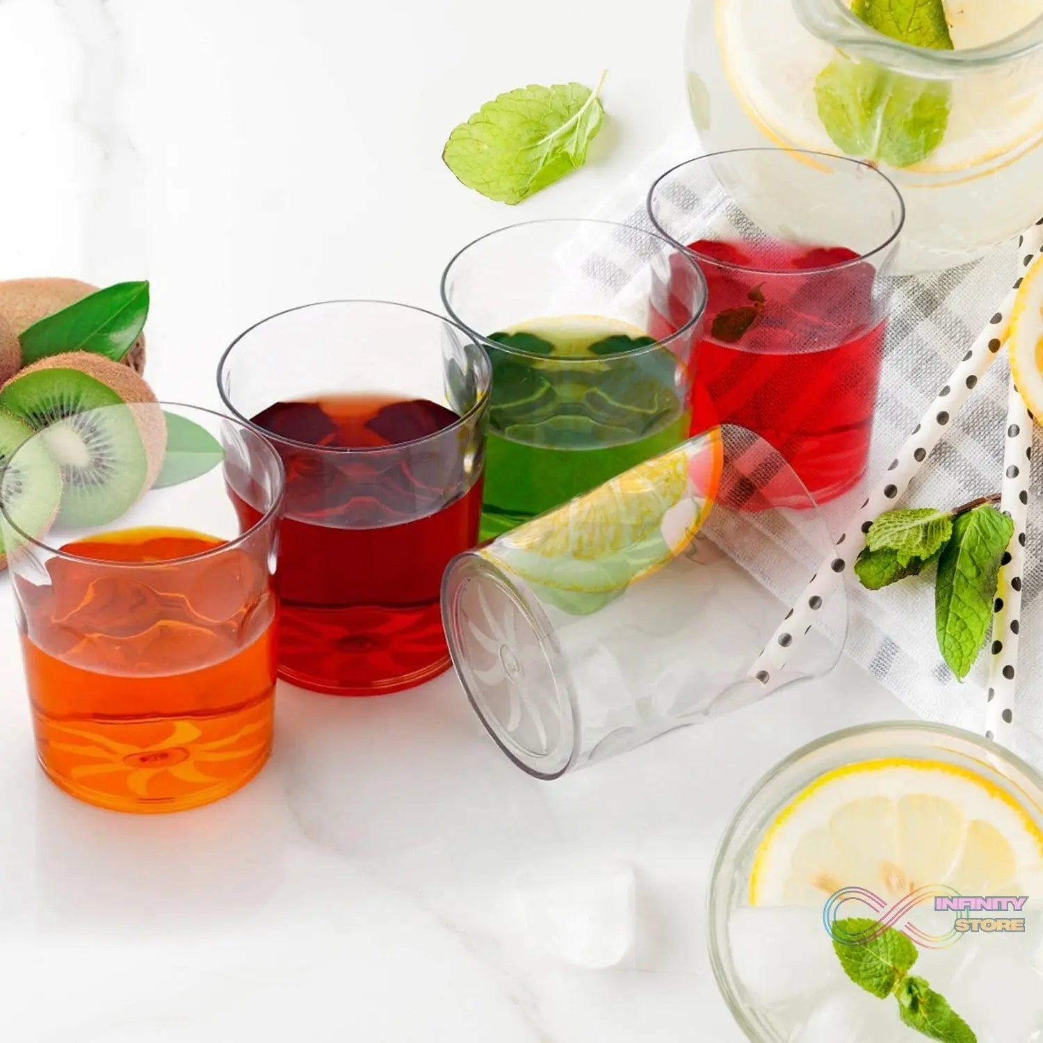 Magic Glass Clear Glass Bubble Water Juice Glasses (6 Pcs Set) - infinityexculsivestore.com