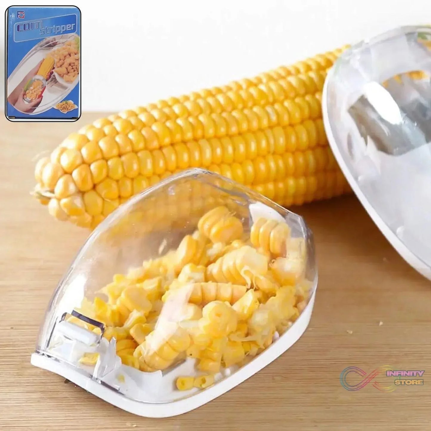 Magic Plastic with Steel Blades Corn Remover Kernel Stripper (1 Pc) - infinityexculsivestore.com