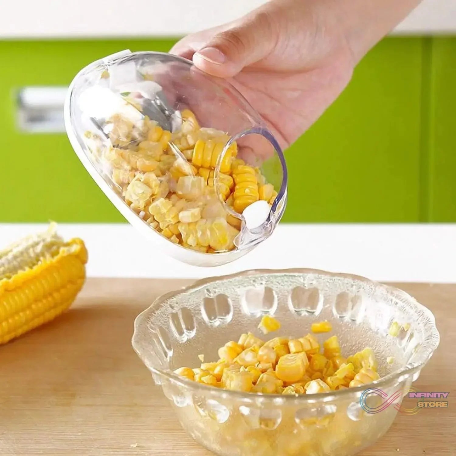 Magic Plastic with Steel Blades Corn Remover Kernel Stripper (1 Pc) - infinityexculsivestore.com