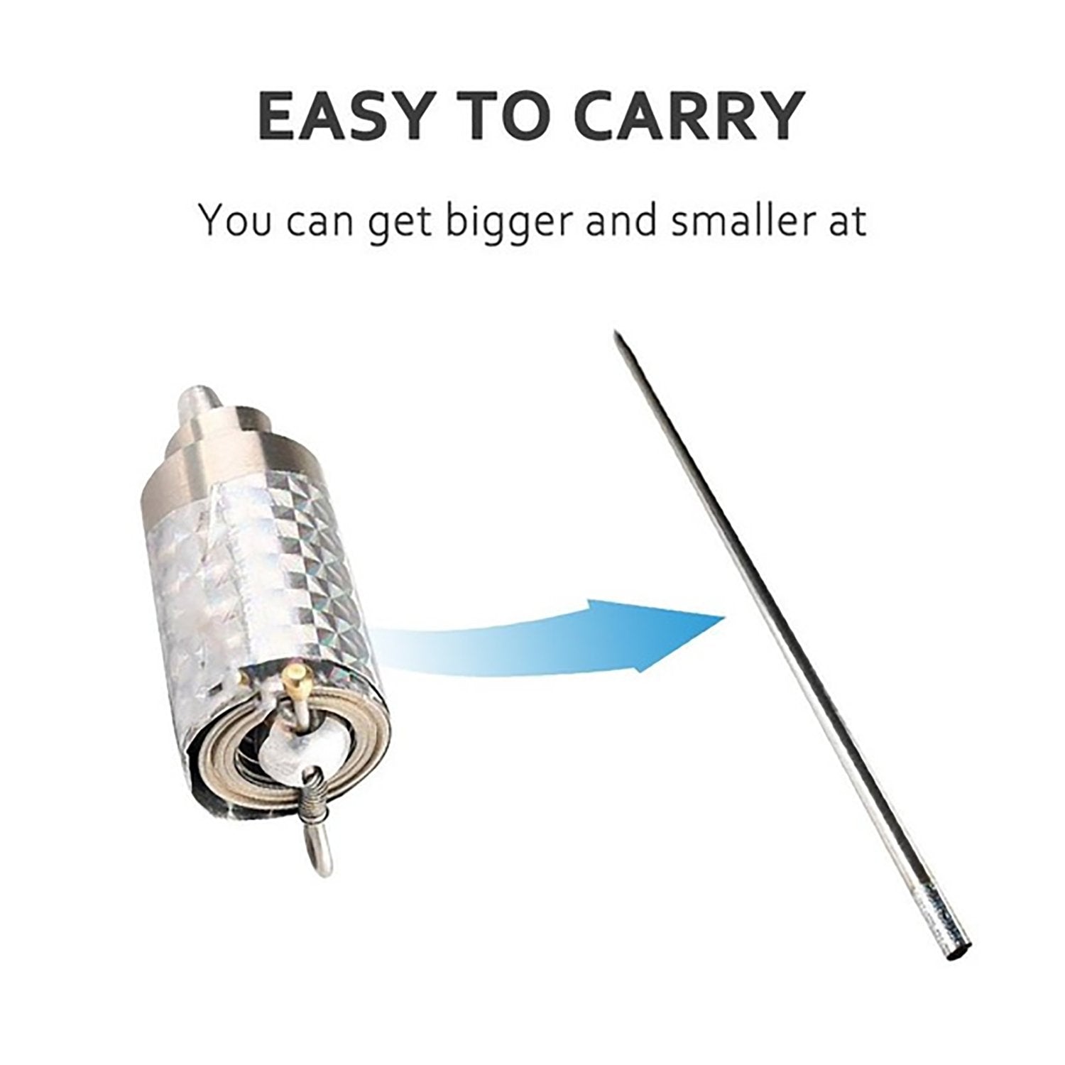 Magic Toy Metal High Elasticity Steel Silver Appearing Cane Magic Toy Magic Steel - infinityexculsivestore.com