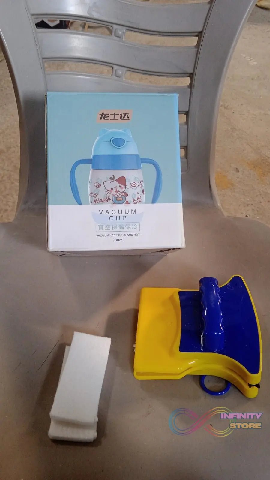 Magnetic Glass Cleaner (1 Pc): Square, Double - Sided Wiper, 2 Extra Pads - infinityexculsivestore.com