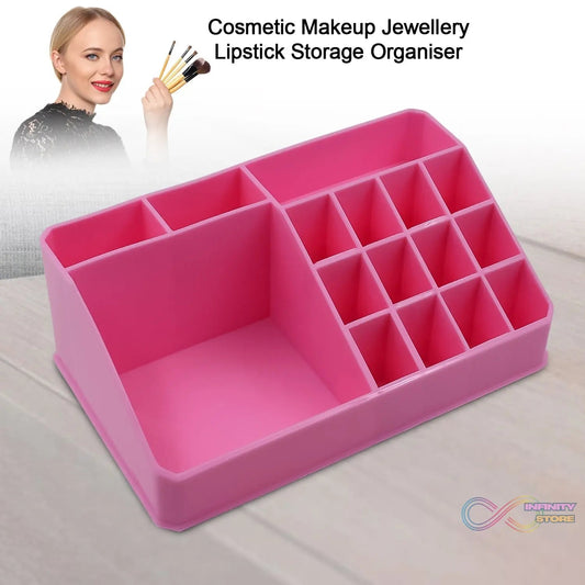 Makeup Organiser Cosmetic Makeup Lipstick Storage Box with Drawer Plastic Case Holder Skin Care Products (1 Pc) - infinityexculsivestore.com