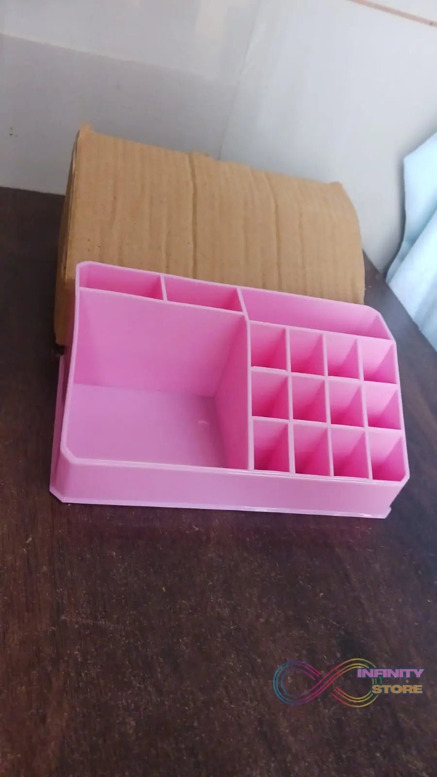 Makeup Organiser Cosmetic Makeup Lipstick Storage Box with Drawer Plastic Case Holder Skin Care Products (1 Pc) - infinityexculsivestore.com