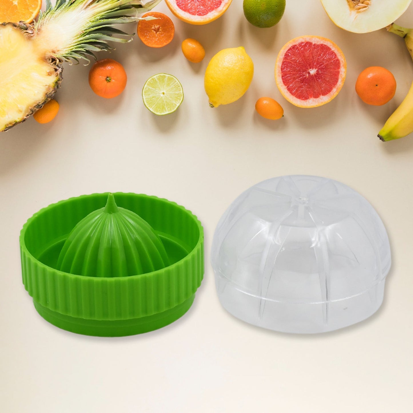 Manual Drink Orange Lemon Citrus Lime Fruit Juice Juicer Squeezer, BPA Free, Press & Pourer With Lid Plastic Manual (1 Pc) - infinityexculsivestore.com