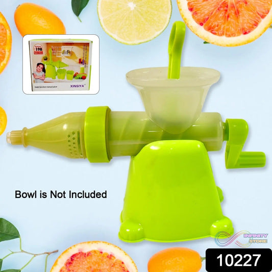 Manual Juicer Modern Plastic Fruit and Vegetable Juicer (1 Pc / Bowl Not Included) - infinityexculsivestore.com
