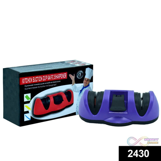 Manual Knife Sharpener 2 Stage Sharpening Tool for Ceramic Knife and Steel Knives - infinityexculsivestore.com