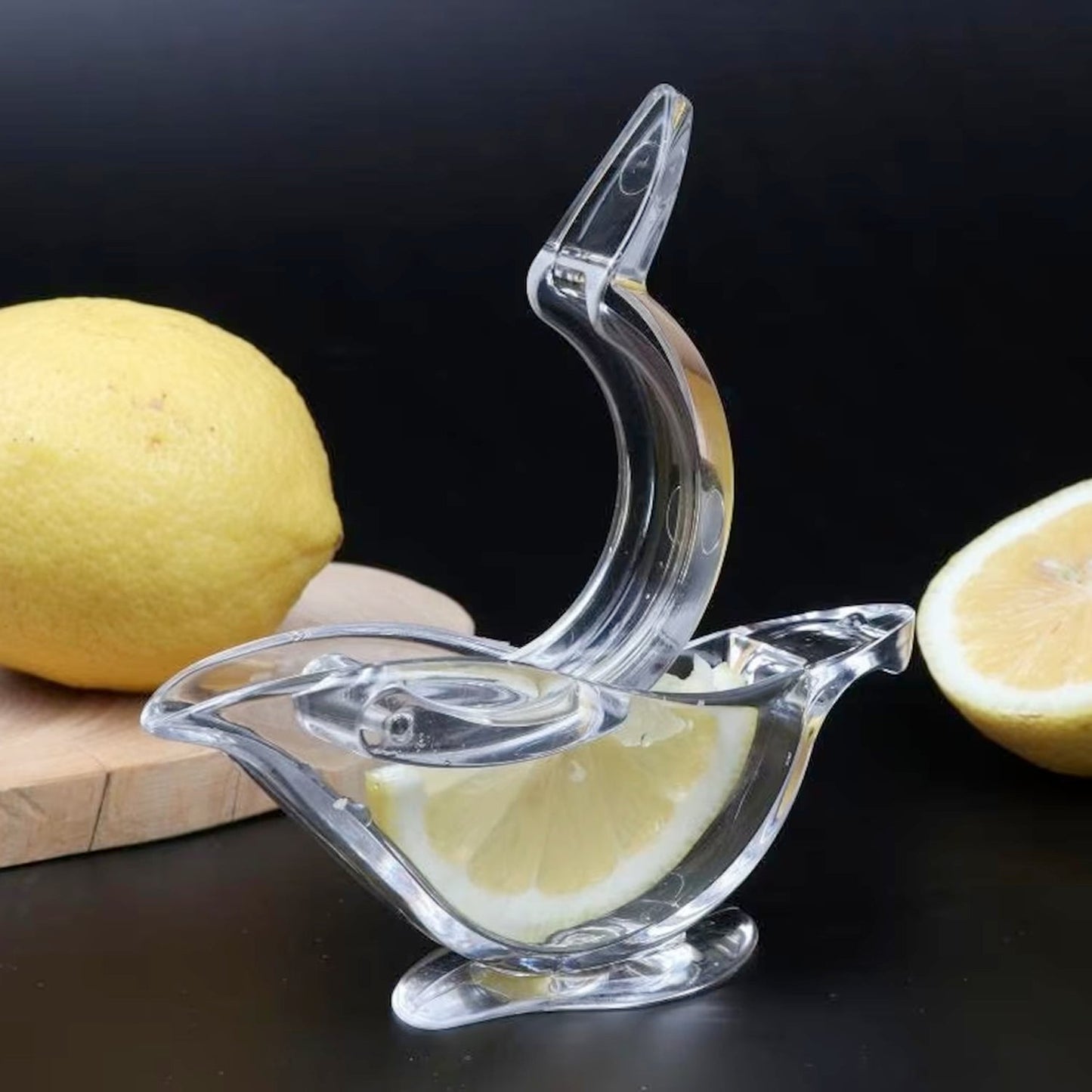 Manual Lemon Slice Squeezer - Portable Transparent Fruit Juicer, Bird - Shaped Hand Juicer for Orange, Lemon & Lime (Color Box) - infinityexculsivestore.com