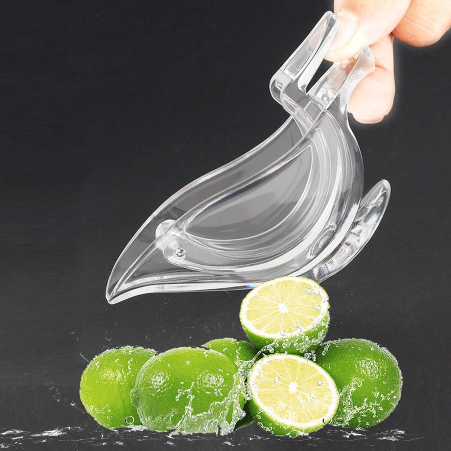 Manual Lemon Slice Squeezer - Portable Transparent Fruit Juicer, Bird - Shaped Hand Juicer for Orange, Lemon & Lime (Color Box) - infinityexculsivestore.com