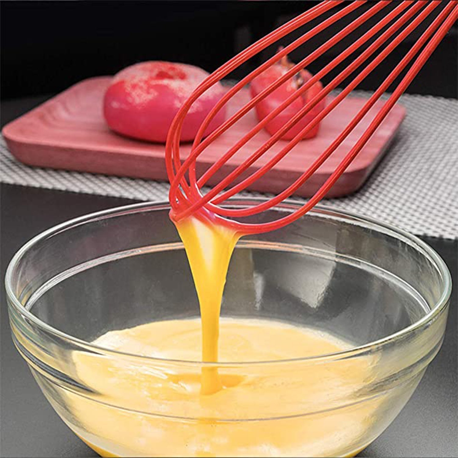 Manual Whisk Mixer Silicone Whisk, Cream Whisk, Flour Mixer, Rotary Egg Mixer, Kitchen Baking Tool. - infinityexculsivestore.com
