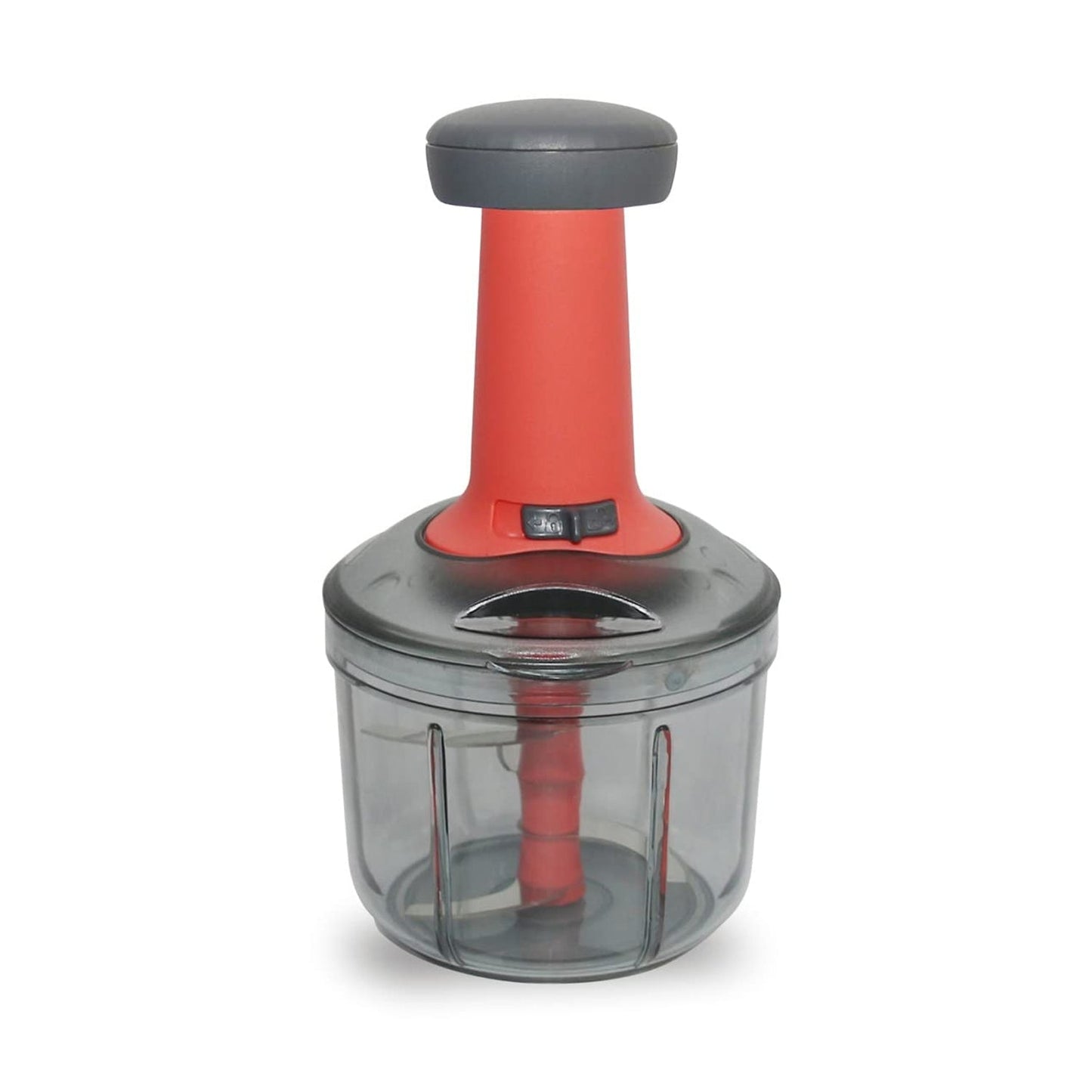 Matte Finish Hand Press Chopper with 3 Blades for Easy Vegetable & Fruit Chopping - infinityexculsivestore.com