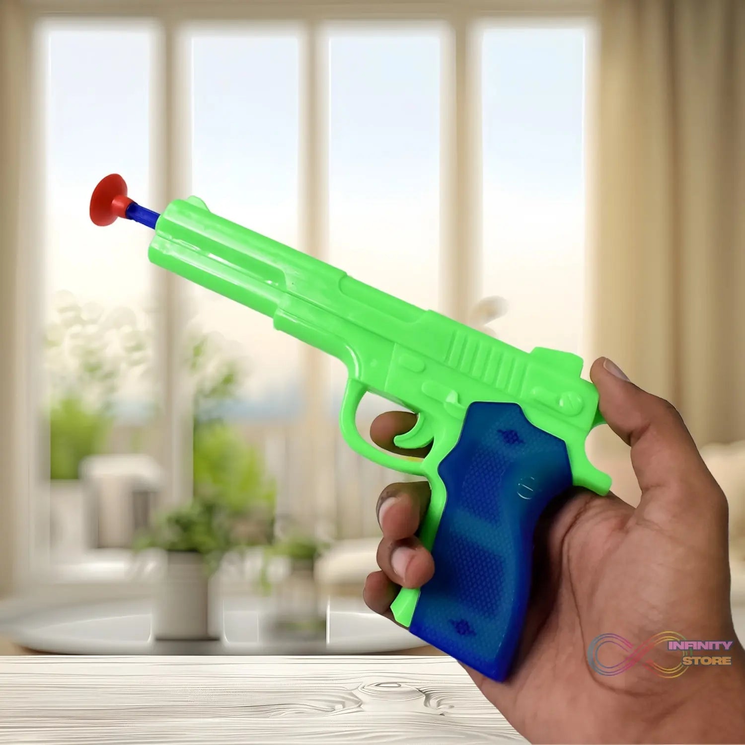 Medium Size Plastic 1 Gun with 5 Soft Suction Dart Bullets (1 Set) - infinityexculsivestore.com