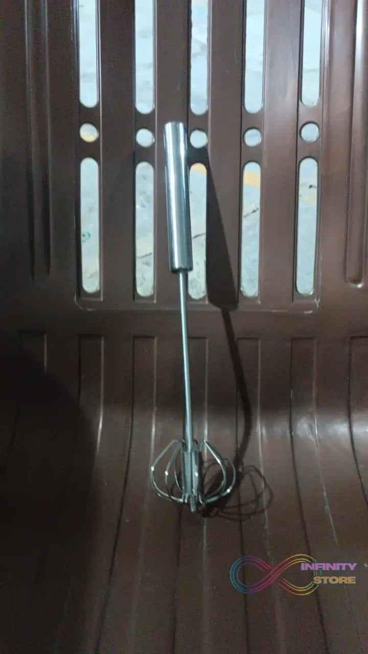 Medium Stainless Steel Egg Whisk, Hand Push Rotary Whisk Blender (1 Pc / 30 Cm) - infinityexculsivestore.com