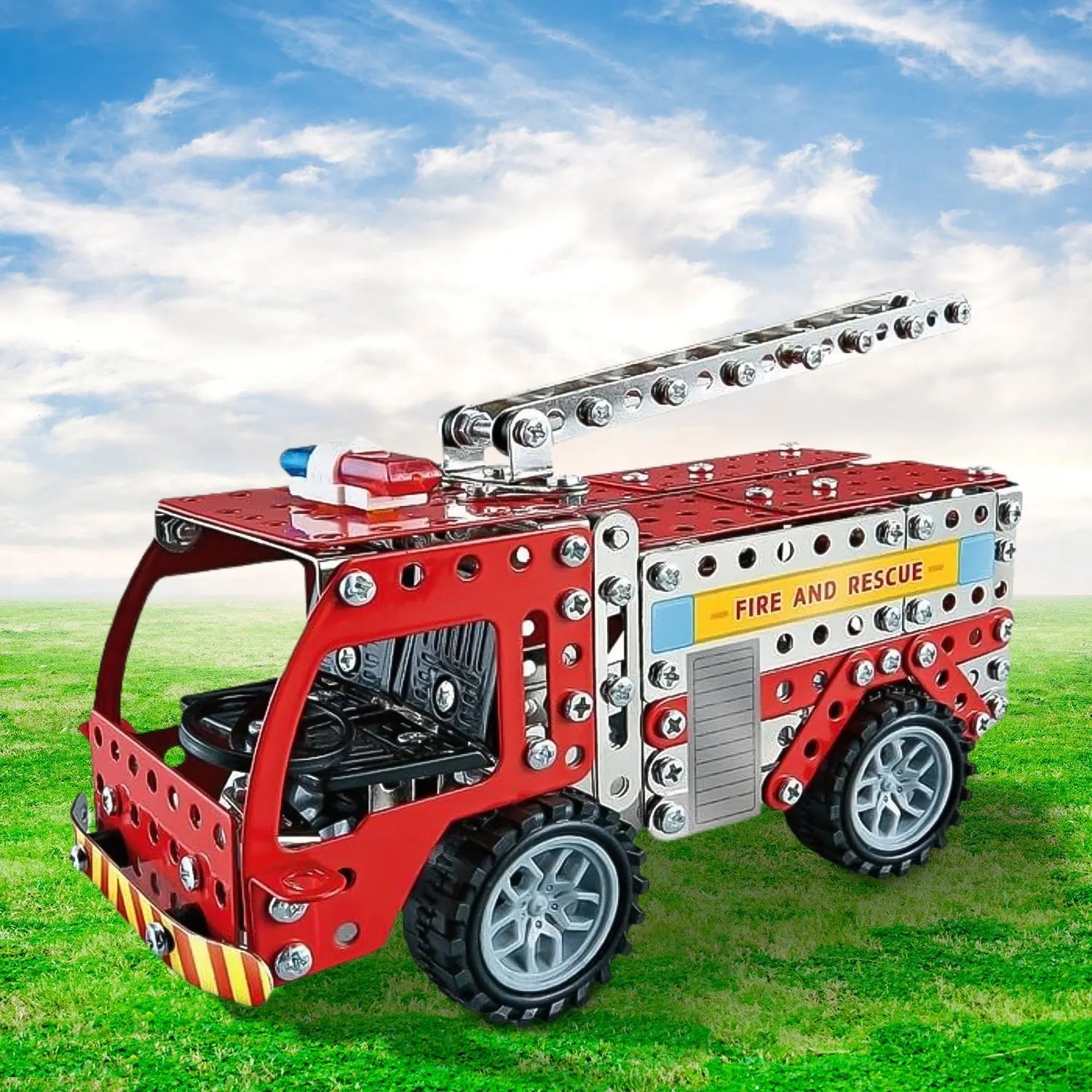 Metal DIY Fire Truck Building Blocks for Kids (Fire Truck / 292pcs of truck tool / 1 Set) - infinityexculsivestore.com