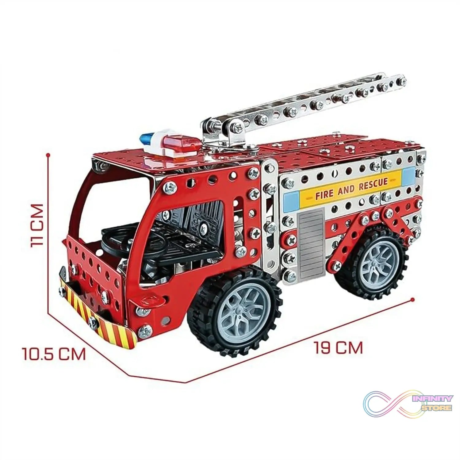 Metal DIY Fire Truck Building Blocks for Kids (Fire Truck / 292pcs of truck tool / 1 Set) - infinityexculsivestore.com