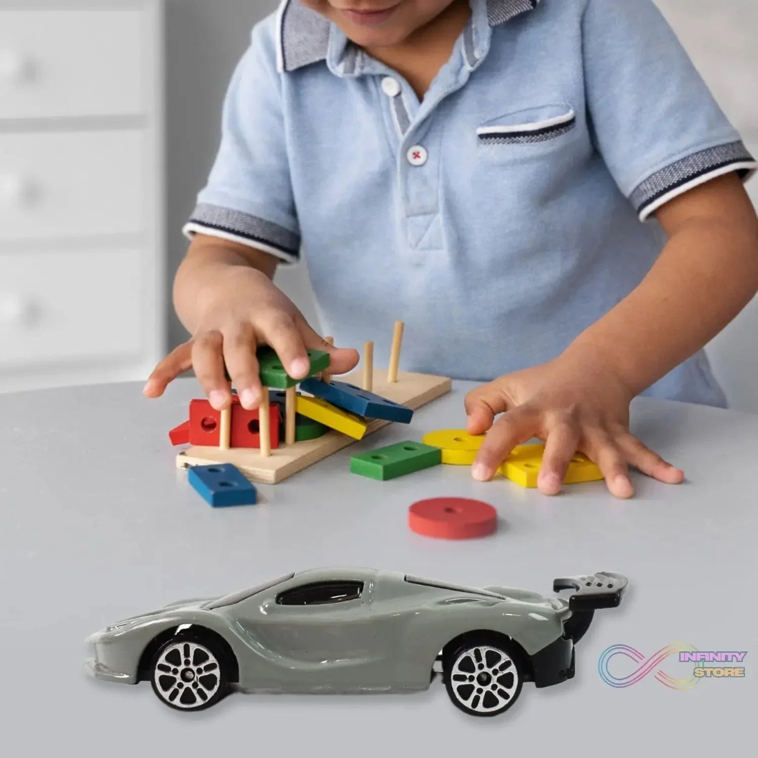 Metal Mini Car Toy, Free Wheel Toy Vehicle (Multicolor / 1 Pc) - infinityexculsivestore.com