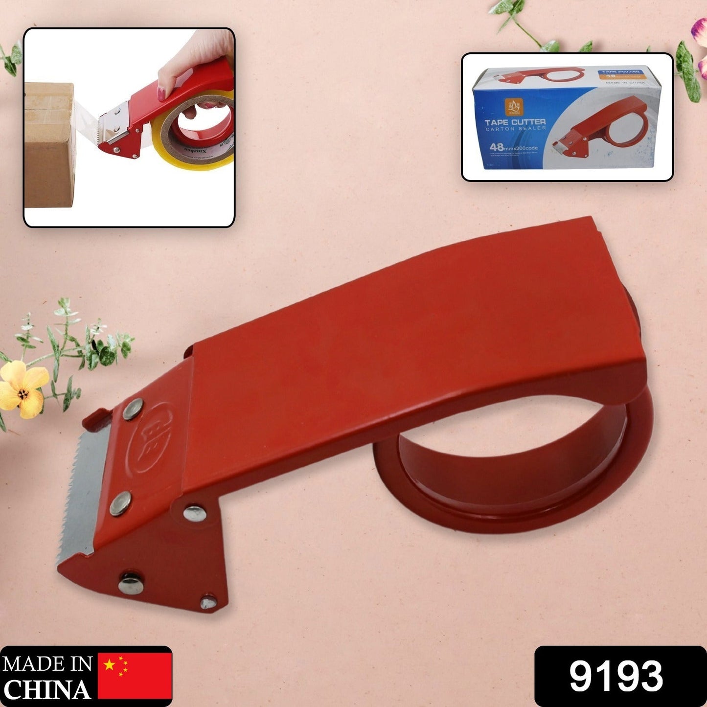 Metal Packing Tape Dispenser Cutter for Home Office use, Tape Dispenser for Stationary, Tape Cutter Packaging Tape - infinityexculsivestore.com