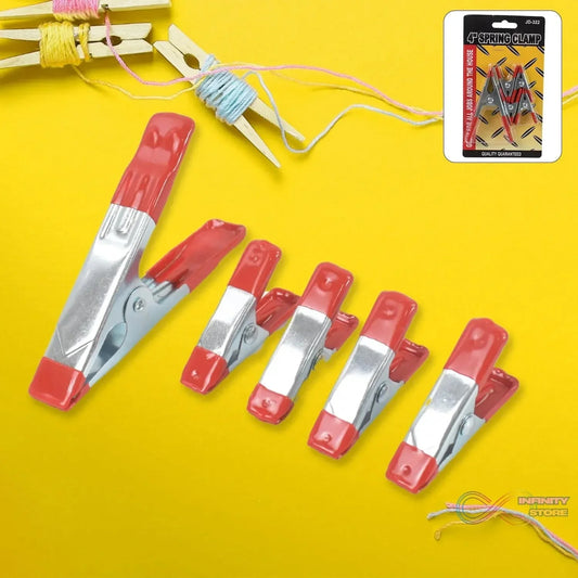 Metal Spring Clamps, Heavy Duty Spring Metal Clips Clamp (5 Pcs Set) - infinityexculsivestore.com