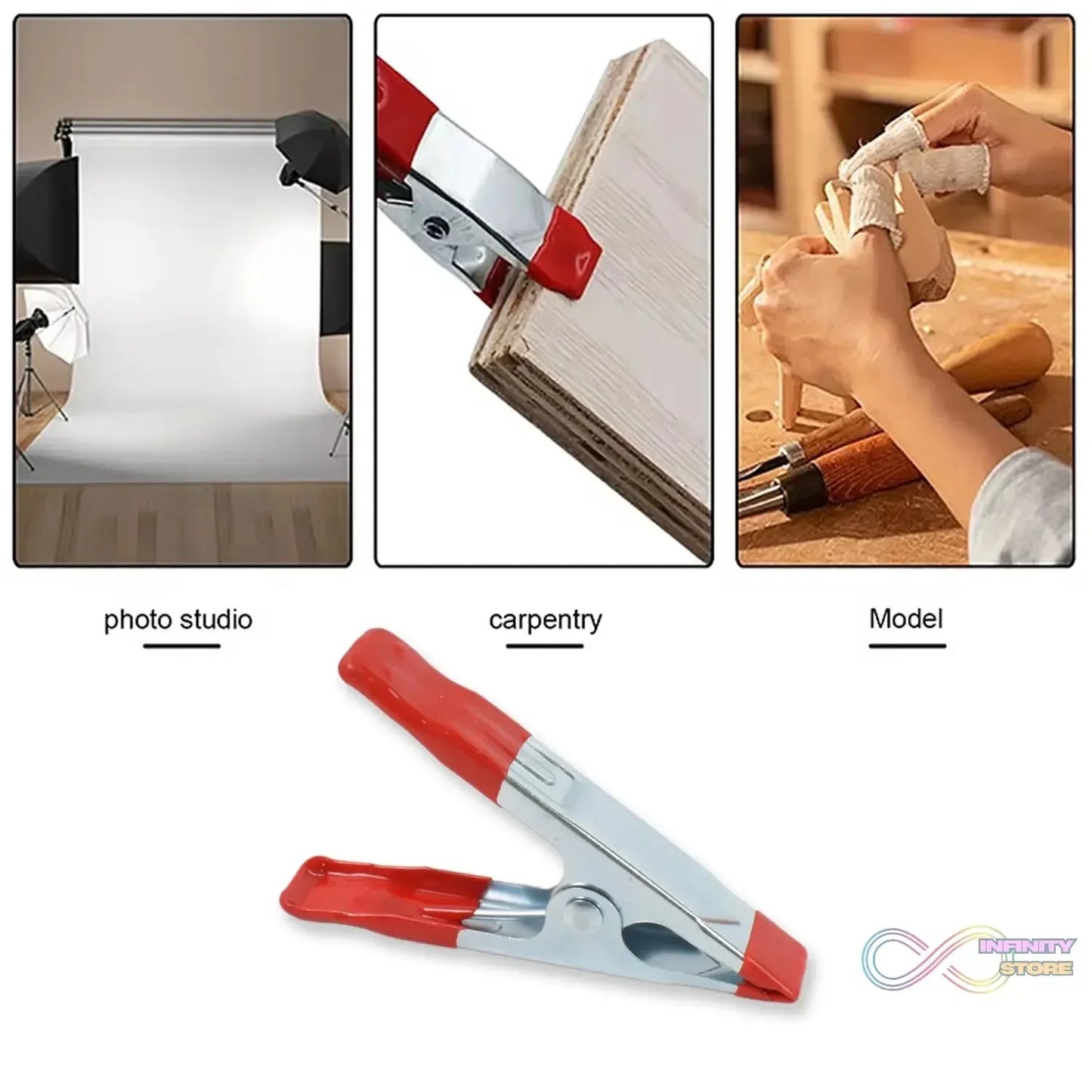 Metal Spring Clamps, Heavy Duty Spring Metal Clips Clamp (5 Pcs Set) - infinityexculsivestore.com