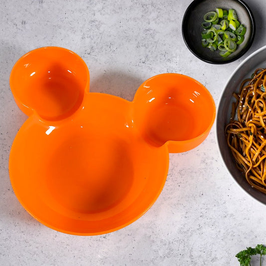 Mickey Mouse Shape Plates for Kids, BPA Free, & Unbreakable Children’s Food Plate, Kids Bowl, Fruit Plate, Baby Cartoon Bowl Plate, Tableware (1 Pc) - infinityexculsivestore.com