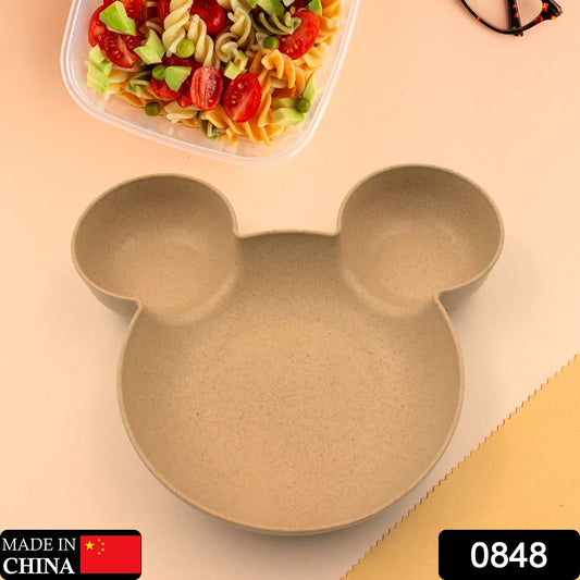 Mickey Mouse Shape Plates for Kids, BPA Free, & Unbreakable Childrenβs Food Plate, Kids Bowl, Fruit Plate, Baby Cartoon Pie Bowl Plate, Tableware (1 Pc) - infinityexculsivestore.com