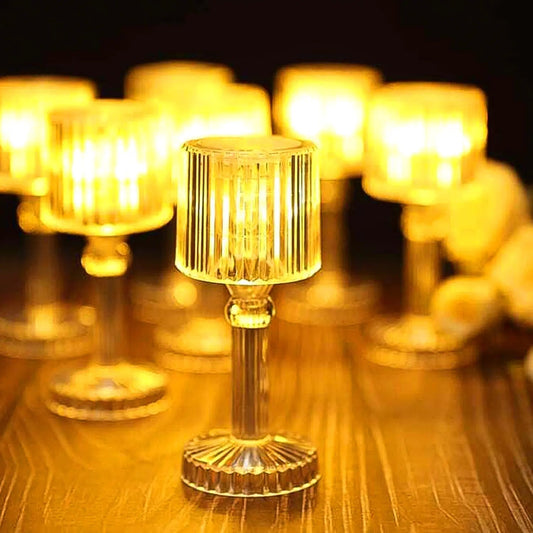 Mini Acrylic LED Desk Lamps Table Lamp Portable Crystal (1 Pc / Small) - infinityexculsivestore.com